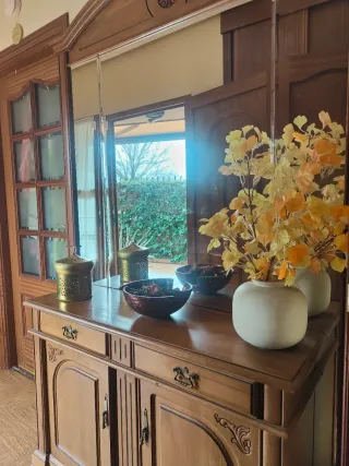 Mueble recibidor madera con espejo URGE VENTA