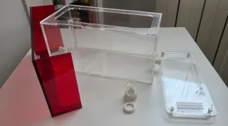 Terrario/Hormiguero Metacrilato Rojo