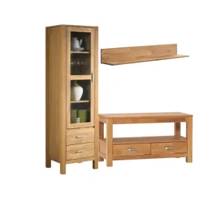 Mueble TV y Vitrina Roble JYSK