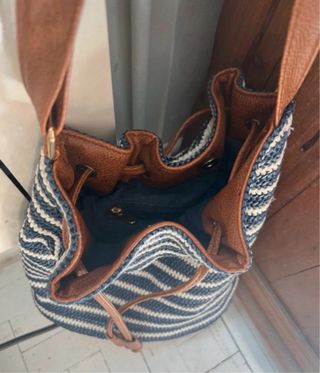 Bolso Bijou Brigitte rayas azul y blanco