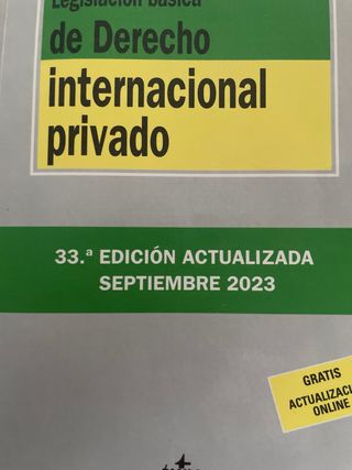 Legislación básica de Derecho Internacional pri...