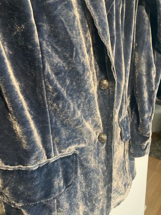 Blazer Terciopelo Thannac azul Talla Única