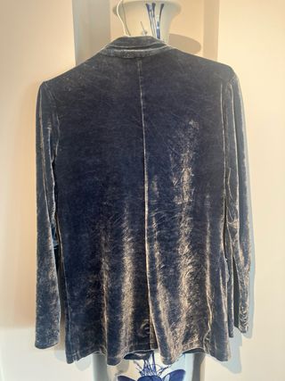 Blazer Terciopelo Thannac azul Talla Única