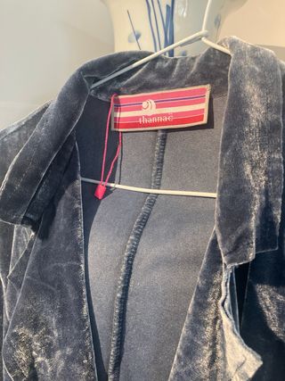 Blazer Terciopelo Thannac azul Talla Única