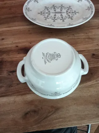 Sopera y plato Segovia con sello