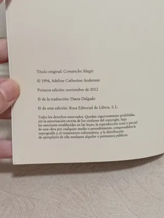 Magia comanche. Catherine Anderson.