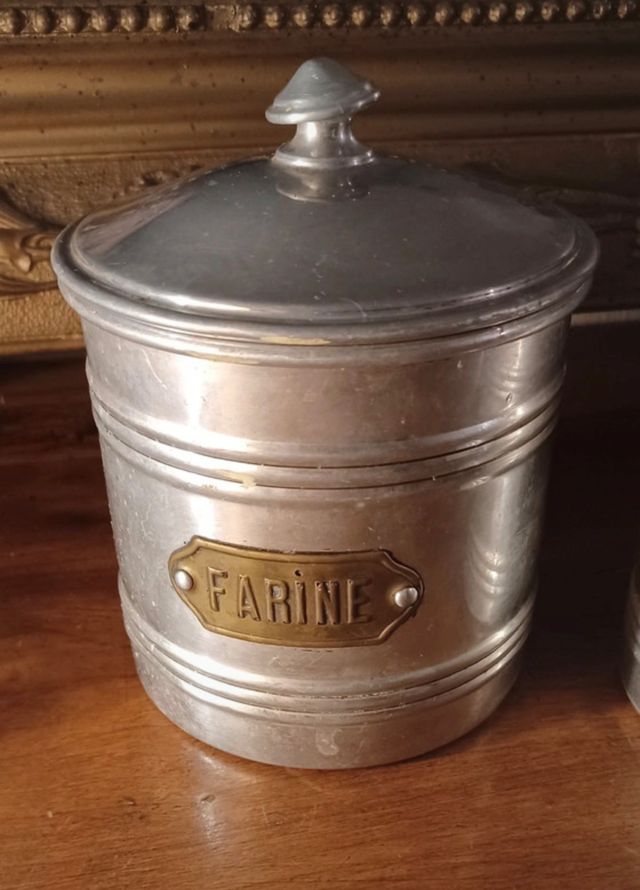 4 Tarros Cocina Aluminio Puro Aprox. 1950