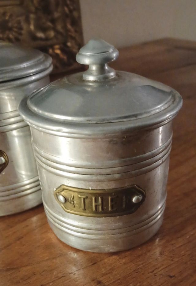 4 Tarros Cocina Aluminio Puro Aprox. 1950