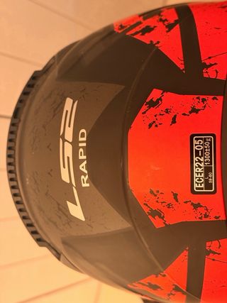 Casco Moto Integral LS2 Rapid Negro/Rojo