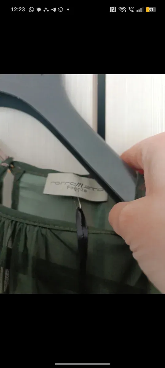 Abito lungo floreale verde e rosa Rossomenta