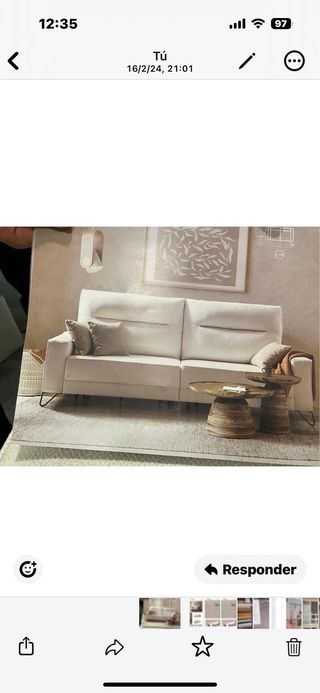 Sofá Isabel Tayber deslizante electrico Blanco