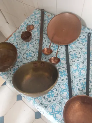 Cacharros de cobre antiguos