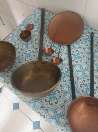 Cacharros de cobre antiguos