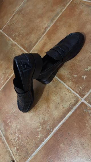 Mocasines Zara efecto piel cocodrilo