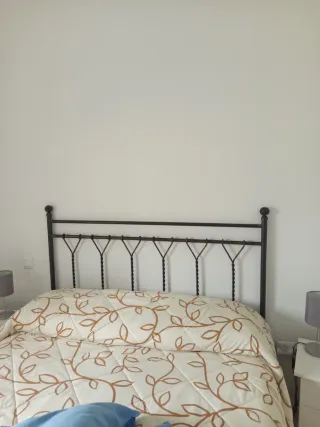 Cabecero y mesita de noche hierro forjado