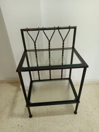 Cabecero y mesita de noche hierro forjado