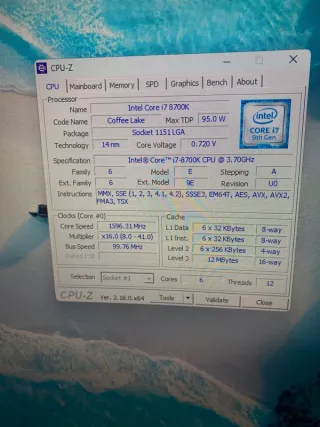 I7 8700k + placa base prime z370 p + 16gb ram ddr4