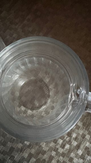 Jarra y 6 vasos de cristal