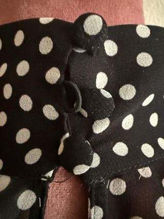 Vestido ZARA lunares negro blanco XL