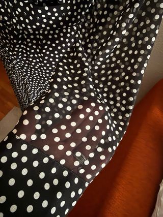 Vestido ZARA lunares negro blanco XL