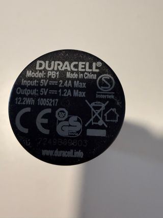 Duracell Powerbank 3350 mAh Cargador Portátil