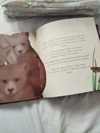 Sábanas franela osito y cuento infantil