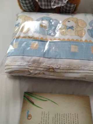 Sábanas franela osito y cuento infantil