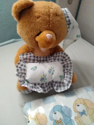 Sábanas franela osito y cuento infantil