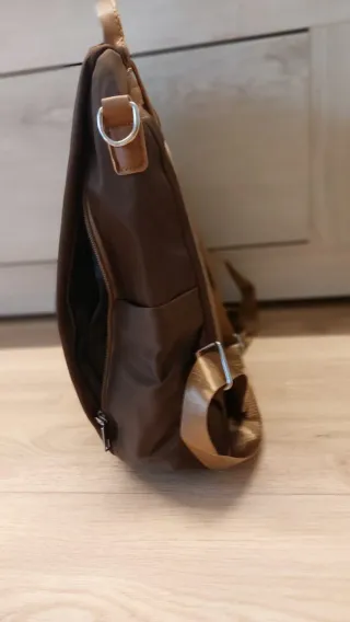 Bolso/Mochila  antirrobo Marrón y beige Mujer