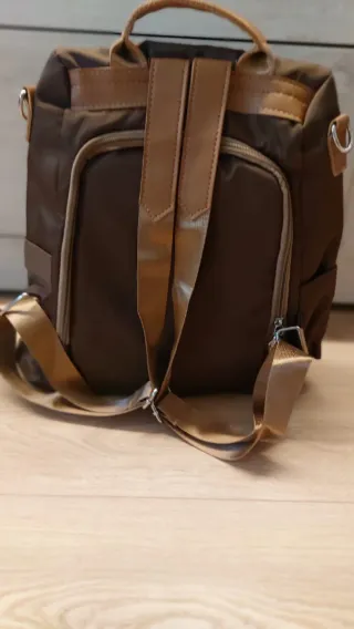 Bolso/Mochila  antirrobo Marrón y beige Mujer