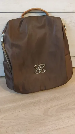 Bolso/Mochila  antirrobo Marrón y beige Mujer