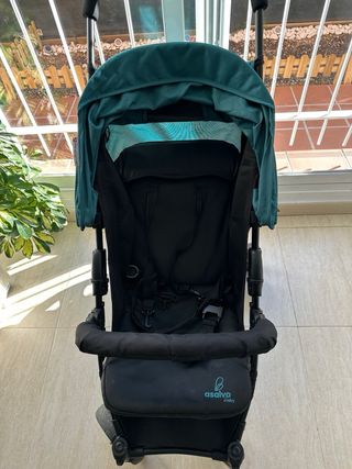 Carrito de bebé verde