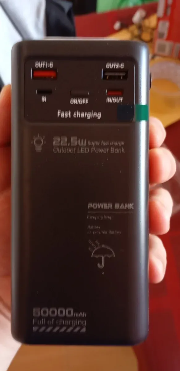 Powerbank 50000 mAh Carga Rápida 22.5W