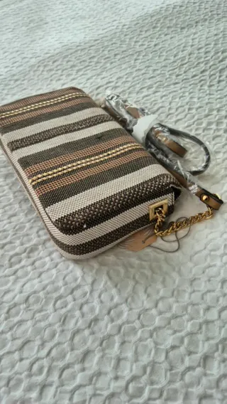 Bolso Sfera rayas tipo clutch