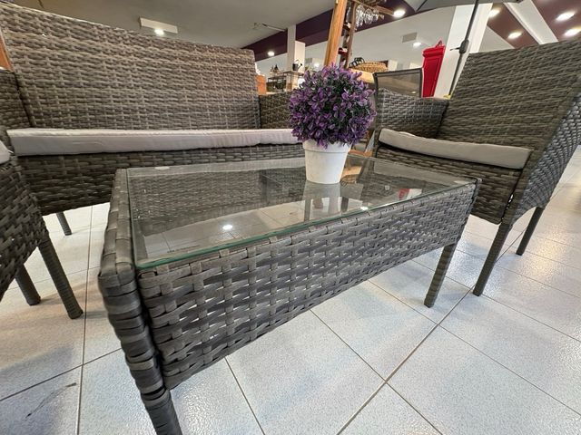 Conjunto Terraza 3 Piezas + Mesa Centro
