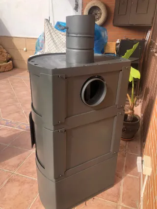 Estufa antigua de hierro fundido