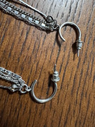 Conjunto de pendientes de plata