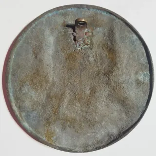 Placa Antigua Bronce Exposicio Obra Pictorica