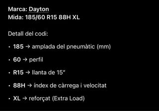 Neumático Dayton 185/60 R15 88H XL