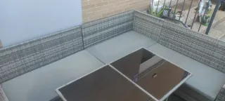 Conjunto Muebles Jardín Ratán Gris