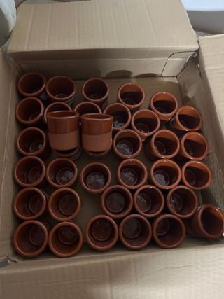 Vasos de chupito de barro (pack 2)