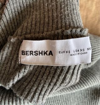 Vestido de punto Bershka gris Talla XS