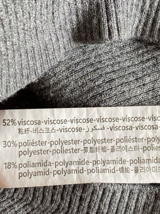 Vestido de punto Bershka gris Talla XS