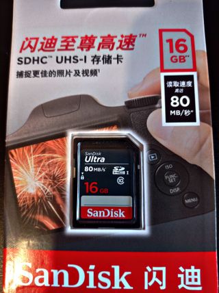 SanDisk SD Card 16GB 80MB/s Japón