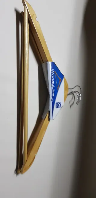 Lote 3 Perchas WoodyLine Madera y Metal