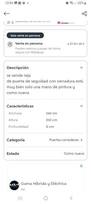 Puerta doble de reja