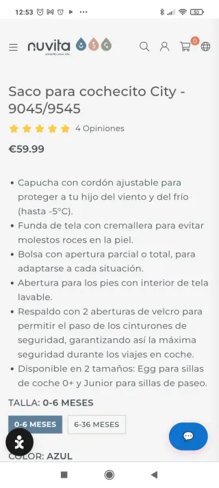 Saco universal capazo y silla coche