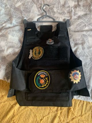 Chaleco táctico negro ajustable