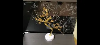 Lámpara árbol dorado luces Led (hay 2 disponibles)