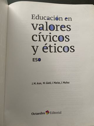 Educación en valores cívicos y éticos: ESO